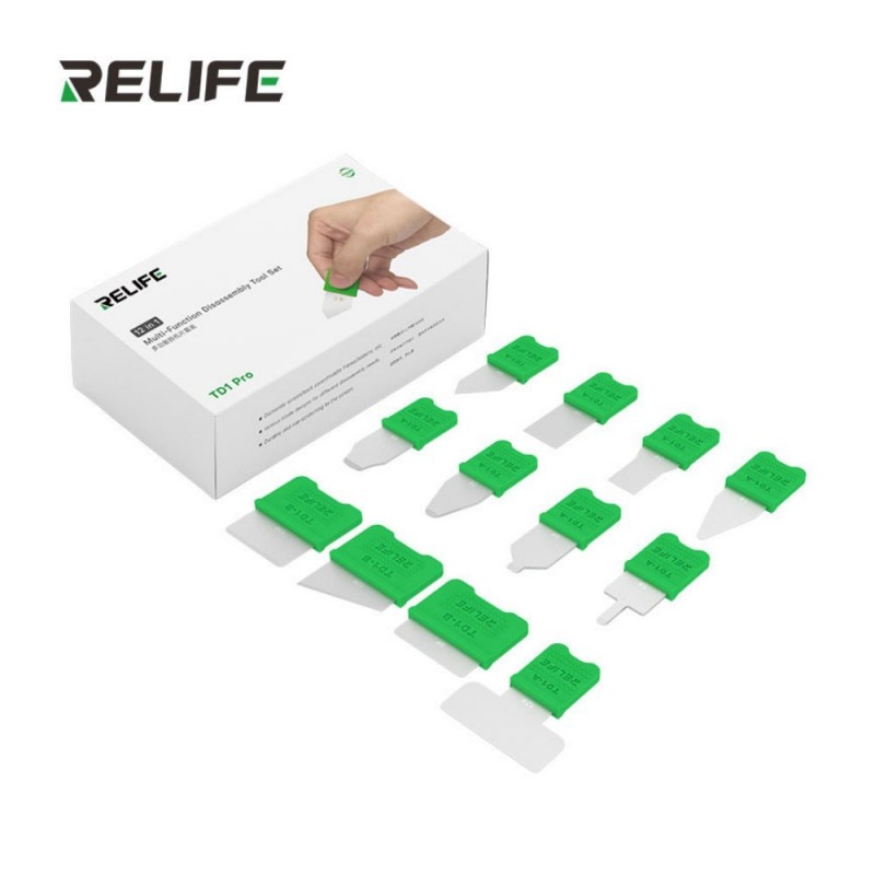Lame per apertura SMARTPHONES Back Cover LCD Batterie RELIFE TD1-PRO | SET 12pcs