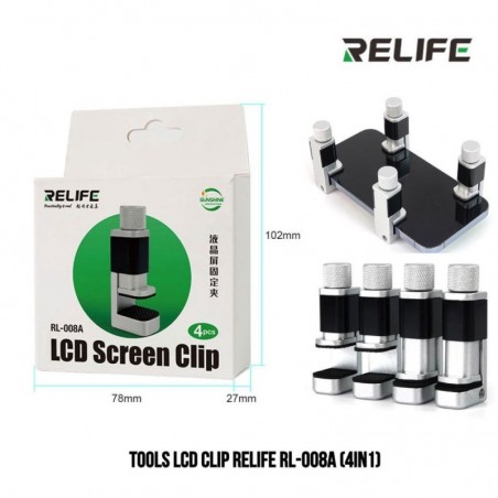 Relife Relife RL-008A Morsette Clip Fissaggio in Metallo | 4 pcs for sale