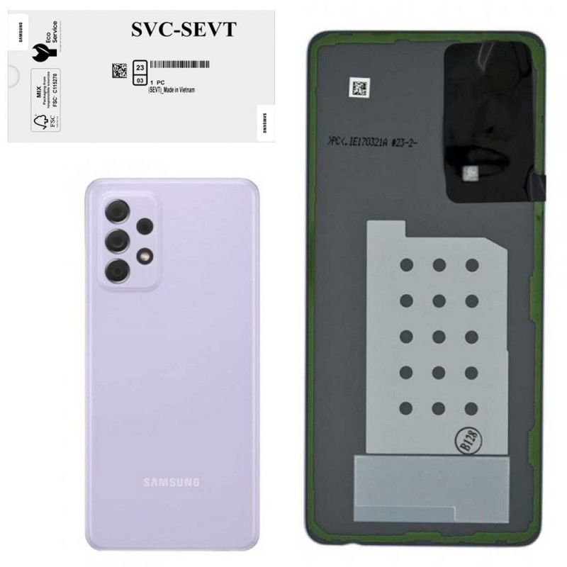 Samsung Original Back Cover Service Pack with Camera Frame for Galaxy A52 4G A525F / A52 5G A526 | AWESOME VIOLET