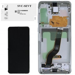 Photo of Samsung SERVICE PACK Display LCD ORIGINALE + Frame Per Galaxy S20+ PLUS G985/G986 No Cam | White - Samsung