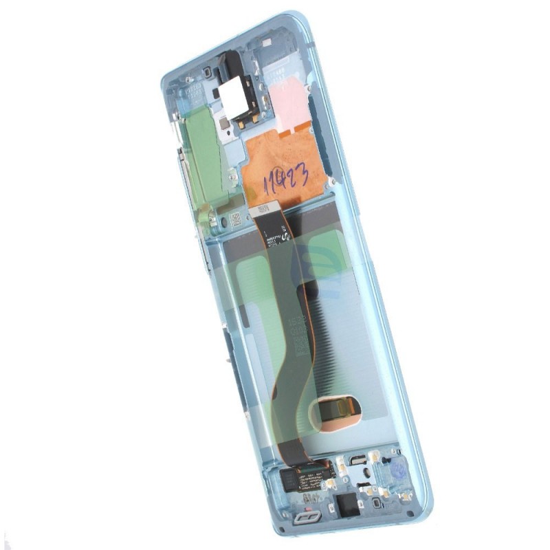 Samsung Service Pack Original LCD Display + Frame For Galaxy S20+ PLUS G985/G986 No Cam | Blue Cloud