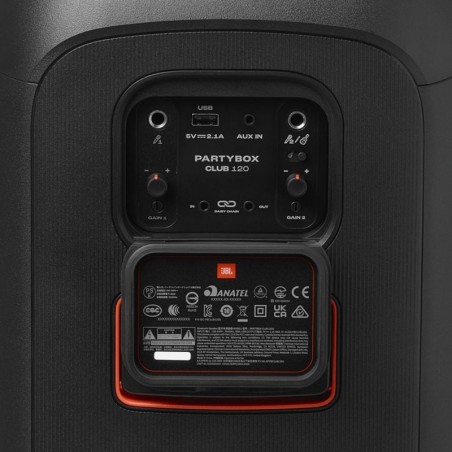 JBL PARTYBOX CLUB 120 Portable Bluetooth Speaker with Light Effects, IPX4 Waterproof, Black