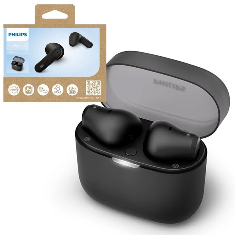 Philips Bluetooth Earphones True Wireless In Ear Headphones TAT2139BK | Black
