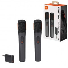 Foto di JBL 2 Microfoni Wireless per PartyBox Voce Chiara Suono Nitido Bluetooth - JBL