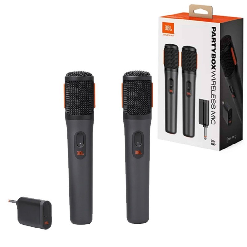 JBL 2 Wireless Microphones for PartyBox Clear Voice Crisp Sound Bluetooth