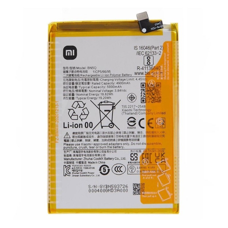 Xiaomi Original BN5Q Battery Service Pack for Redmi 13C / Poco C65 | 23100RN82L, 2310FPCA4G