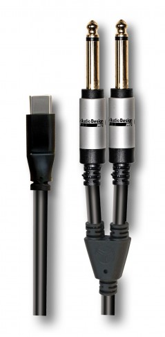 Foto di AUDIODESIGN PRO Cavo Adattatore X-PRO da USB-C a 2 Jack 6,3 M da 3 mt - AUDIODESIGN PRO