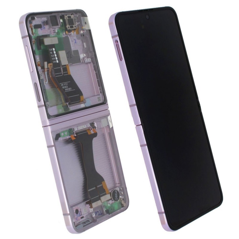 Samsung Service Pack Original LCD Display + Frame Galaxy Z Flip 5 5G 2023 F731 LAVENDER INNER