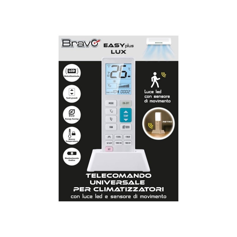 BRAVO Easy Plus Lux Telecomando Universale per Climatizzatori