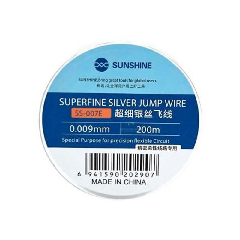 SUNSHINE SS-007E Bobina di Argento 0.009MM Filo Per Jump Wire Saldature | 200M 