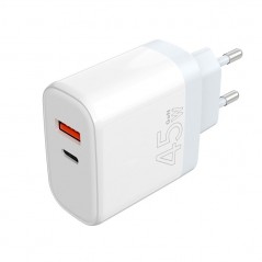 Photo of ROVI CaricaBatterie da Rete 45W USB-C + USB-A Fast Charger Power Delivery ST730 - Rovi