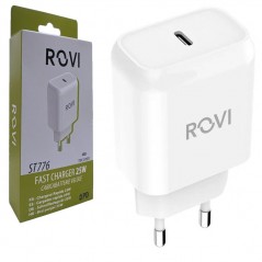 Rovi ROVI CaricaBatterie da Rete ST766 25W USB-C Fast Charger Power Delivery | Bianco for sale