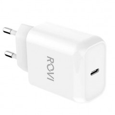 Product image ROVI CaricaBatterie da Rete ST766 25W USB-C Fast Charger Power Delivery | Bianco