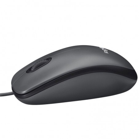  Logitech M100 Optical Mouse 1000 dpi 3 Buttons USB Ambidextrous Design Black