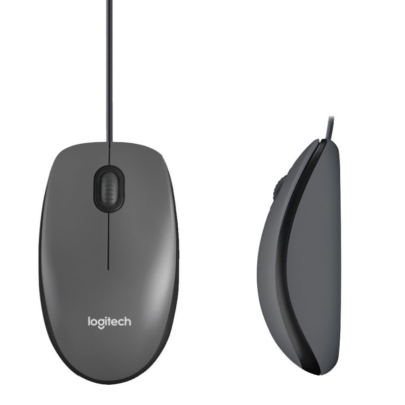 Logitech Mouse Ottico M100 1000 dpi 3 Tasti Usb Design Ambidestro Nero 