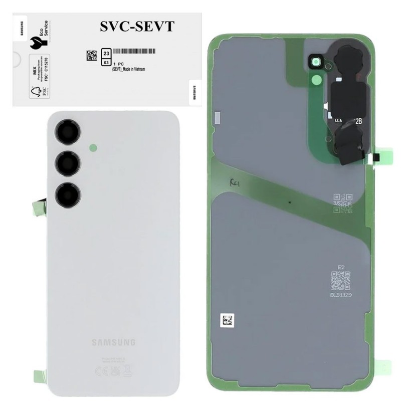 Samsung Back Cover Originale Service Pack per Galaxy S24+ Plus | Grigio, Marble Grey