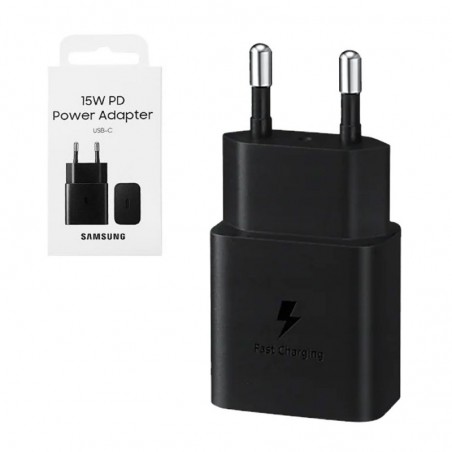 Discover Samsung Caricabatterie USB-C Fast Charging 15W EP-T1510NBEGEU | Nero details
