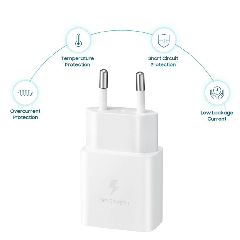 Samsung USB-C Fast Charging Charger 15W EP-T1510NWEGEU | White