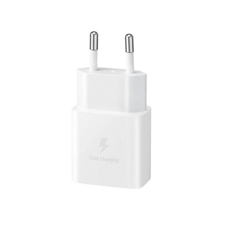 Samsung Charger + Cable from USB-C to USB-C Fast Charging 15W EP-T1510XWEGEU White Samsung Charger + Cable from USB-C to USB-C Fast Charging 15W EP-T1510XWEGEU White