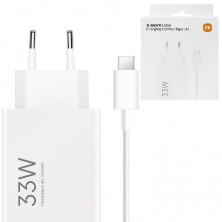 Acquista XIAOMI Caricabatterie USB-A 33W COMBO + Cavo USB-A to USB-C | Bianco su Smartness