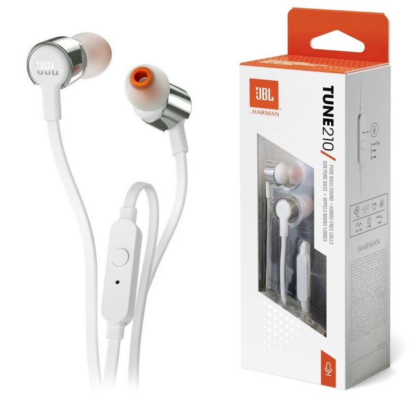JBL Tune 210 Cuffie Auricolari Pure Bass Sound IN-EAR | Gray