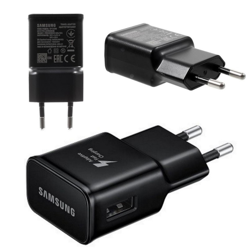 Samsung Fast Charge Charger EP-TA200EWEB Travel Adapter Black | BULK