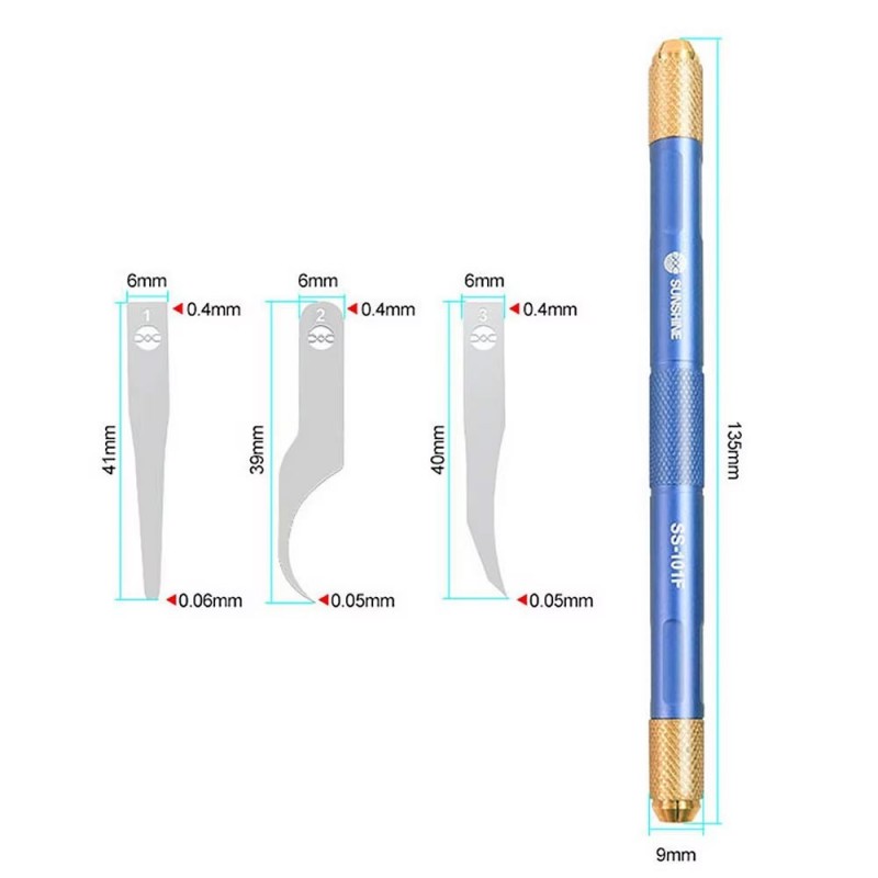 SUNSHINE SS-101F Advanced Blade Set for Dot Matrix Repair and Glue Removal