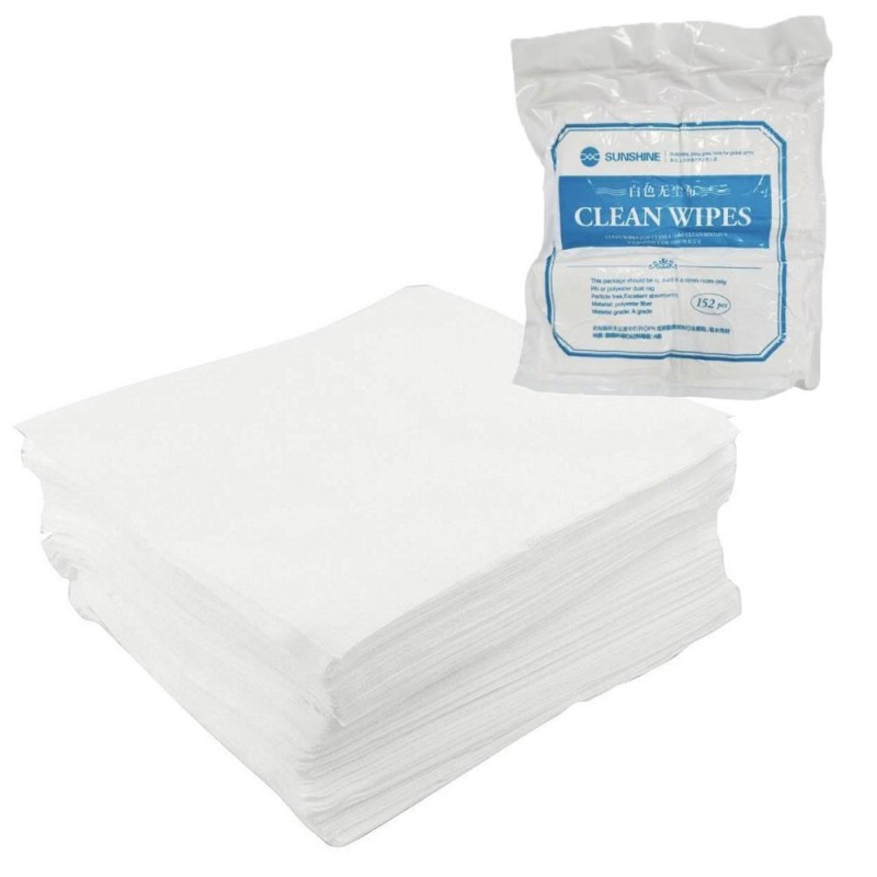 SUNSHINE Salviette Pulite Panni Antistatici in Microfibra per Pulire Wiper 152 Pcs