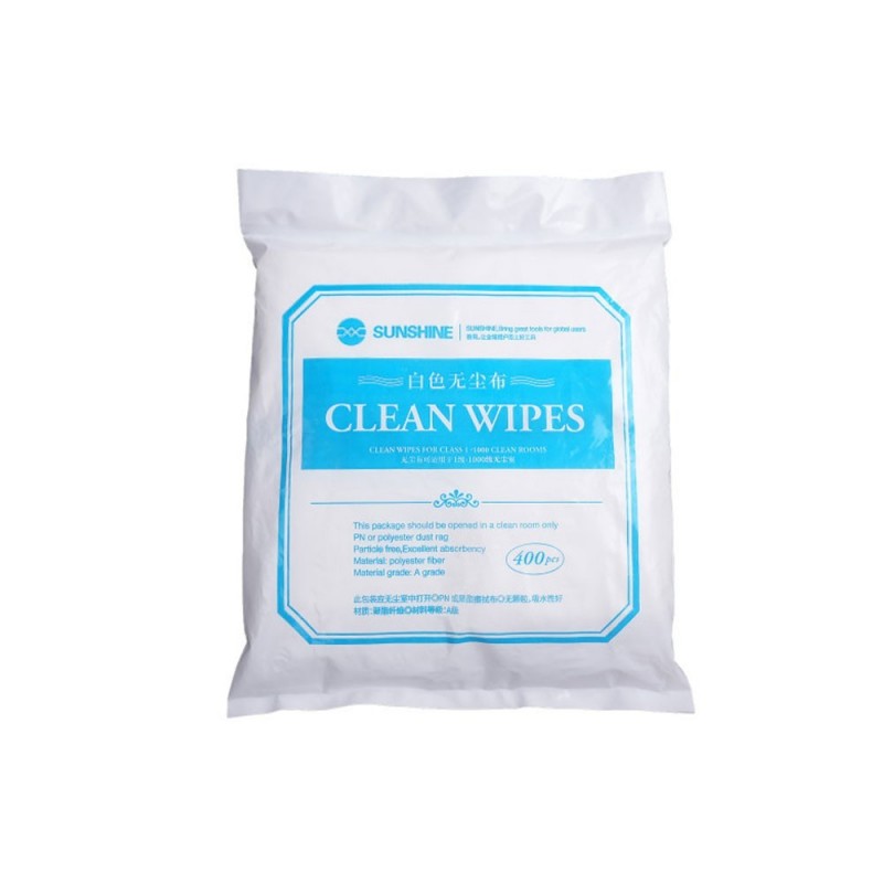 SUNSHINE Salviette Pulite Panni Antistatici in Microfibra per Pulire Wiper 400 Pcs