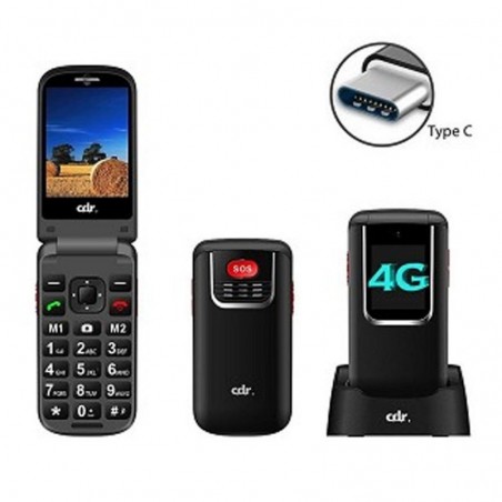 Immagine prodotto CDR Cellulare GSM Quad Band C56 4G Dual Sim con Tasto SOS | Nero
