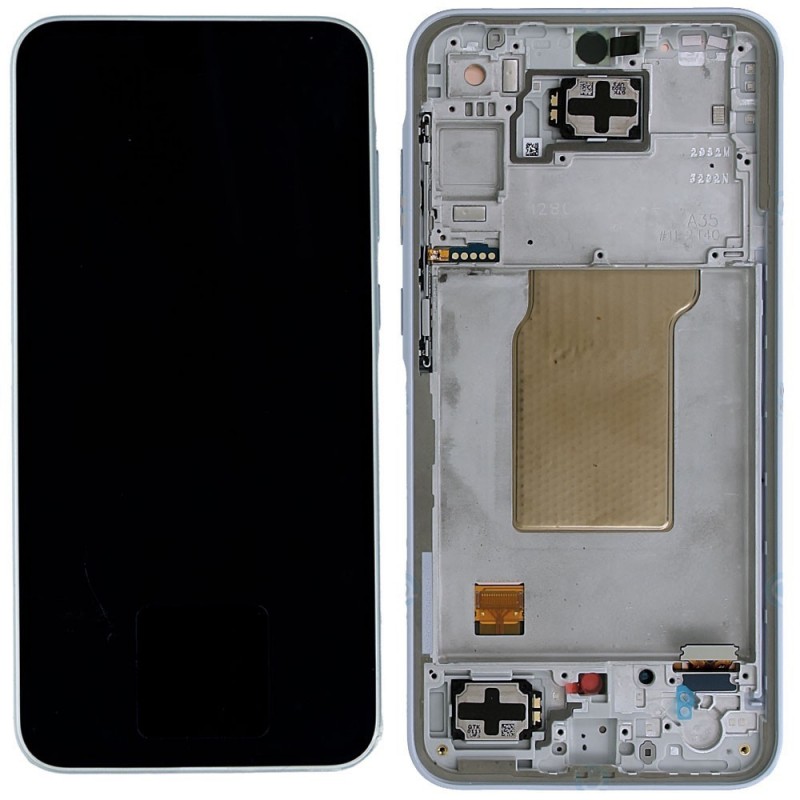 Samsung SERVICE PACK Display LCD ORIGINALE + Frame Per Galaxy A35 5G 2024 A356 | Iceblue