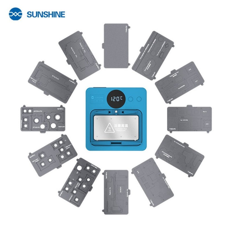 SUNSHINE SS-T12B Set Piattaforma di Riscaldamento Aggiornato fino a iPhone 16 (13-in-1)