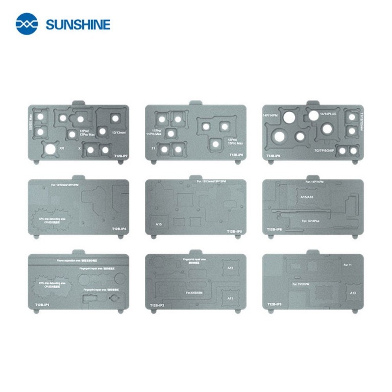 SUNSHINE SS-T12B Set Piattaforma di Riscaldamento Aggiornato da iPhone X-16 Universale (9-in-1) 