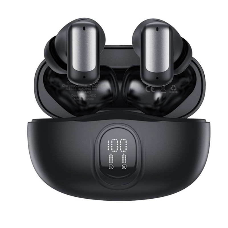 NCC Auricolare Bluetooth T22 Cuffie TWS ANC Cancellazione di Rumore Smart Display Earbuds Nero