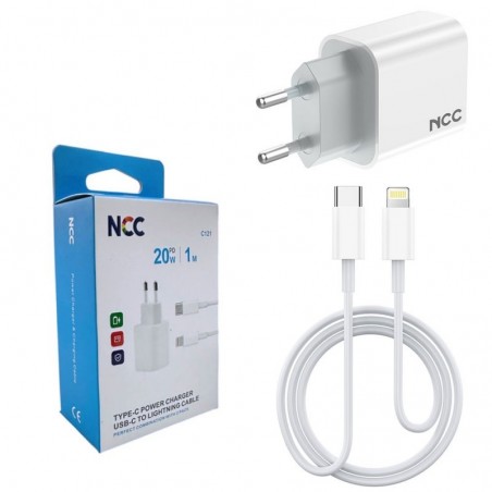 NCC NCC Charger Set C121 Type-C to Lightning EU Plug 20W for sale