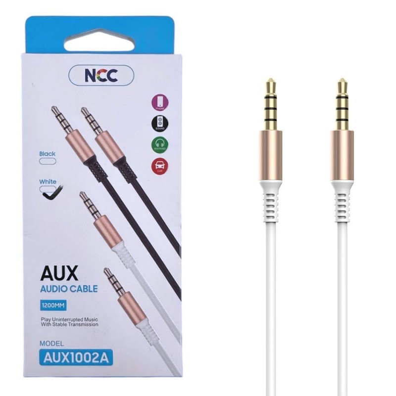 NCC Cavo AUX1001A da Jack 3.5mm a Jack 3.5mm Plug AUX Cable 1.2M 