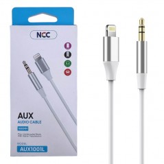 NCC NCC AUX1001L Lightning to 3.5mm Plug AUX Cable 1M (with Packing) Lightning to 3.5mm for sale