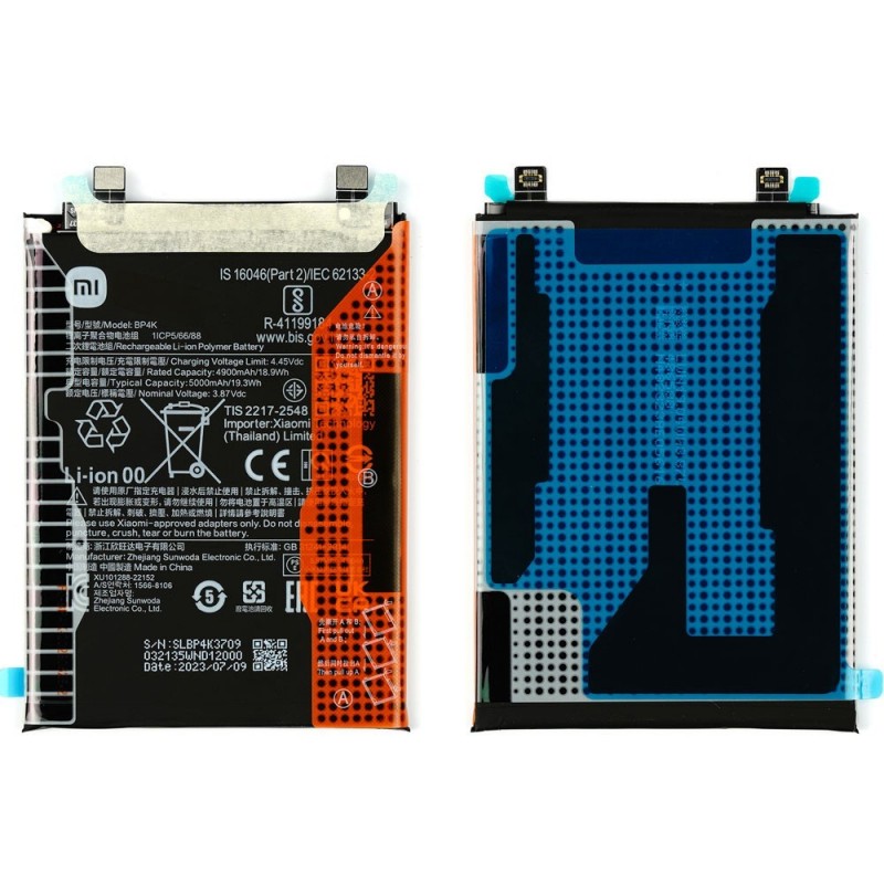 Xiaomi Service Pack Batteria BP4K Originale per Redmi Note 12 Pro 5G / Poco X5 Pro 5G | 22101316C, 22101320G