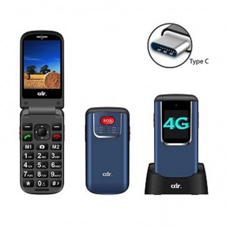 Acquista CDR Cellulare GSM Quad Band C56 4G Dual Sim con Tasto SOS | Blue in vendita