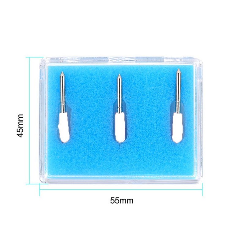 SUNSHINE Set di 3 Testine di Taglio Punta in Argento Dritta per Macchina SS-890C