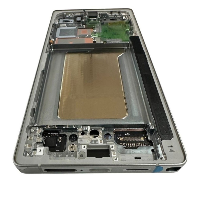 Samsung SERVICE PACK Display LCD ORIGINALE + Frame Per Galaxy S25 Ultra 5G 2024 S938 SILVER BLUE / WHITE