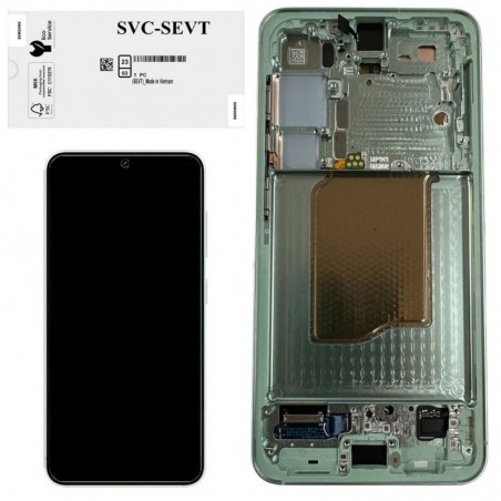 Samsung Samsung SERVICE PACK Display LCD ORIGINALE + Frame Per Galaxy S25 SM-S931 5G MINT GREEN for sale