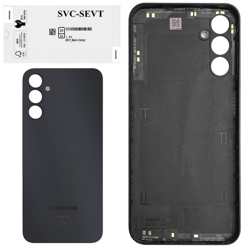 Samsung Original Back Cover Service Pack with Camera Frame for Galaxy A14 5G A146B BLACK
