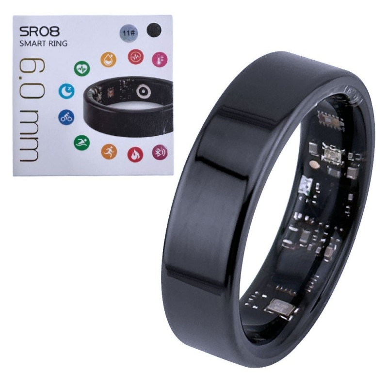 Smart Ring SR08 SR Series Smart Ring 6.0mm | Black | Size 11 Smart Ring SR08 SR Series Smart Ring 6.0mm | Black | Size 11