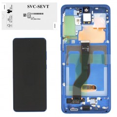 Product image Samsung SERVICE PACK Display LCD ORIGINALE + Frame Per Galaxy S20+ PLUS G985/G986 No Cam | Blue Aura