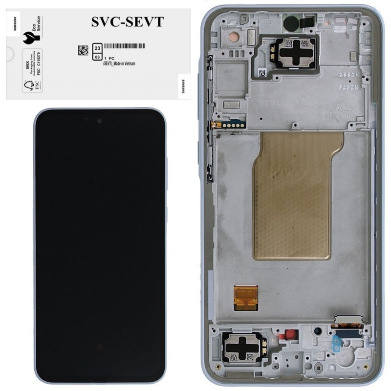 Samsung Service Pack Original LCD Display + Frame Galaxy A36 5G 2025 A366 | White / Grey