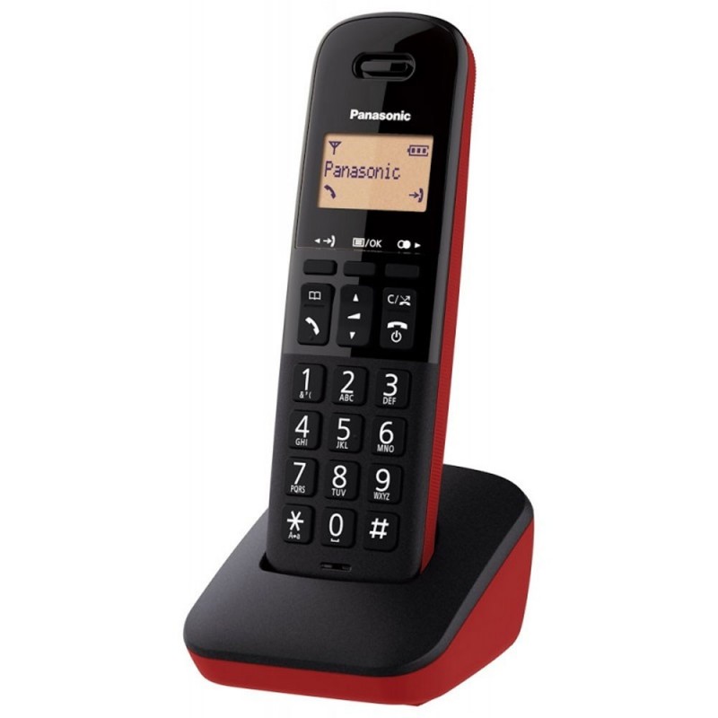 Panasonic KX-TGB610JTR Cordless Phone with 50-Number Phonebook | Black and Red Panasonic KX-TGB610JTR Cordless Phone with 50-Number Phonebook | Black and Red