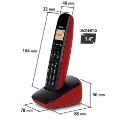 Product image Panasonic Telefono Cordless KX-TGB610JTB Rubrica 50 Numeri | Nero e Rosso