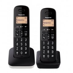 Panasonic Panasonic Telefono Cordless Doppio KX-TGB612JTW Rubrica 50 Numeri | Nero e Bianco for sale