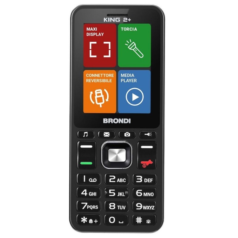 BRONDI King 2+ Smartphone 2G Display 2.4" Dual SIM | Black